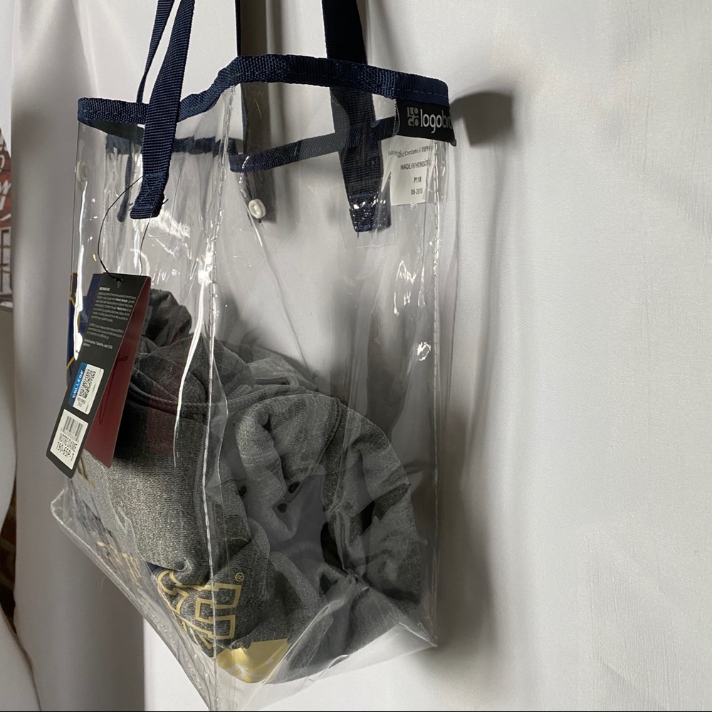 Notre Dame Tote NWT Clear Vinyl Woven Straps - Picture 3 of 4